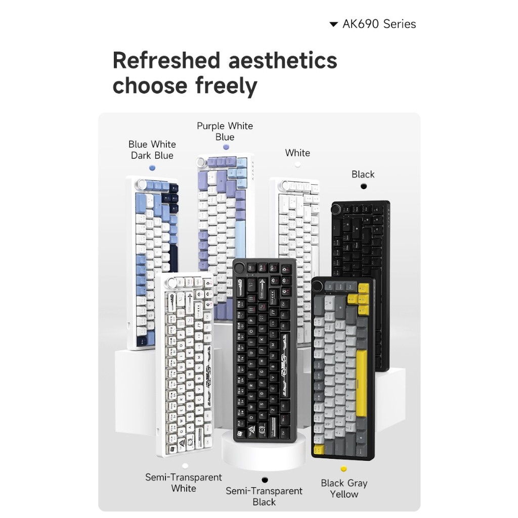 Ajazz AK690 / AK-690 Wired Mechanical Gaming Keyboard Full Key Hotswappable - Gambar 3