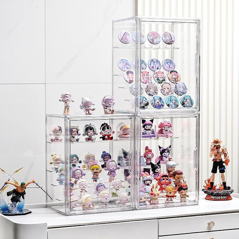 Popmart Display Case Acrylic Display Box Figurine Transparent Storage ...