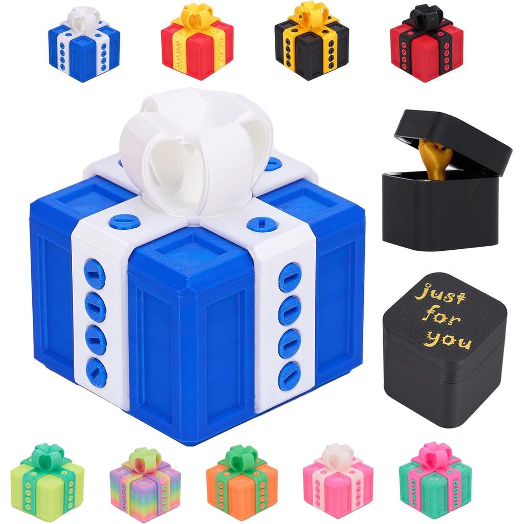 Annoying Gift Box with Screws,Includes Finger Box Inside,Prank Pop-up ...