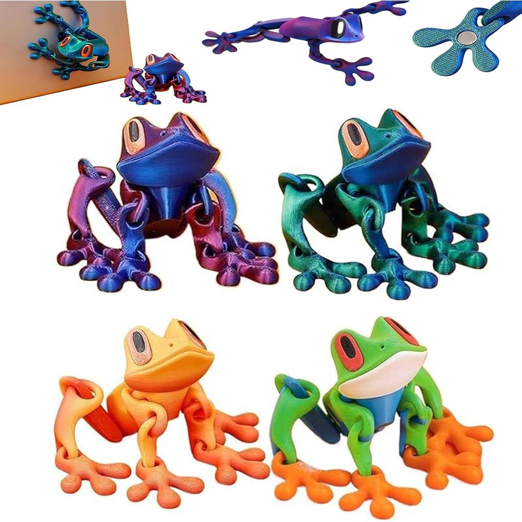 Magnetic Frog Toy,3D Printed Magnetic Frog,Realistic Jointed Jumping ...