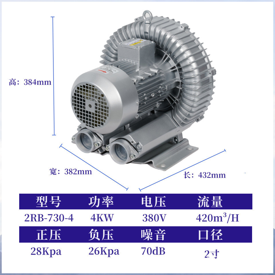 3kw Fish Pond Aeration High Pressure Fan Vortex Air Pump Blower Suction ...