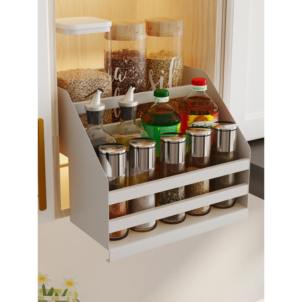 Kitchen Hanging Cabinet Pull Basket Pull Down Storage Rack Cabinet