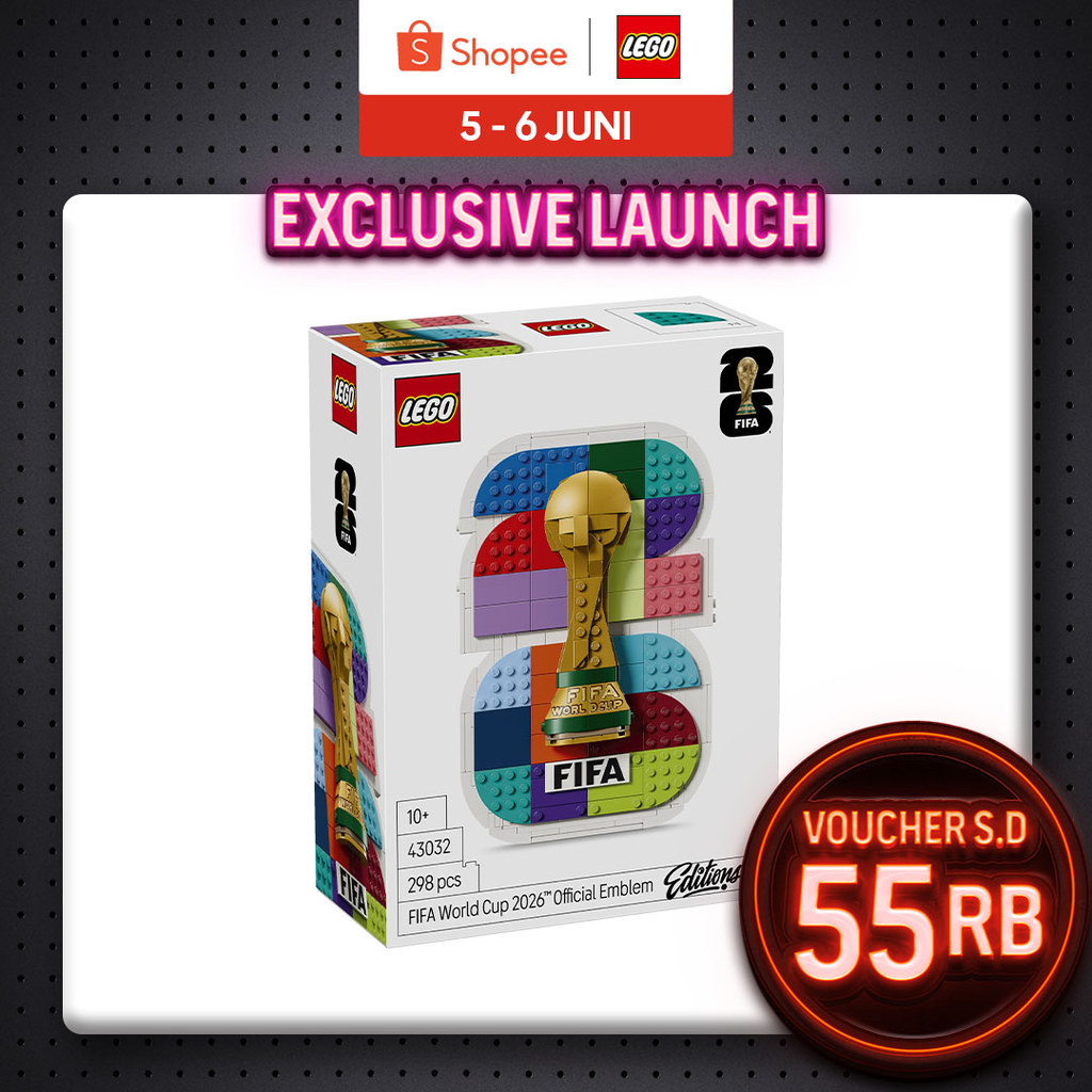 LEGO Editions Football 43032 FIFA World Cup 2026 Official Emblem (298 Pieces), FIFA World Cup 2026 Collection, Toys, Bricks, Mainan