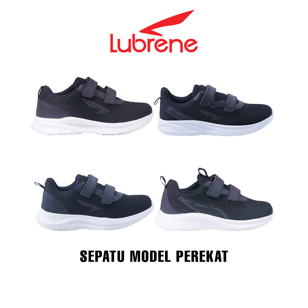 Lubrene Sepatu Sekolah Anak Laki Laki dan Perempuan Hitam Putih 29 sampai 38 - Sepatu Sekolah Anak TK SD SMP Sepatu Tali Sepatu Perekat Sepatu Anak Unisex Terbaru Terlaris Awet - Gambar 3