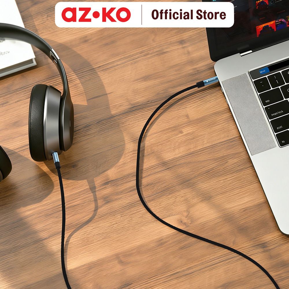 AZKO Sovox Kabel AUX 3.5 mm to 3.5 mm 1.5 Meter - Hitam Kabel Audio 3.5mm Aux Cable Kabel Jack Audio Kabel Stereo Audio - Gambar 4