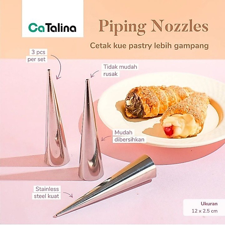 Spuit Dekorasi Kue Pipping Nozzle 3 Pcs