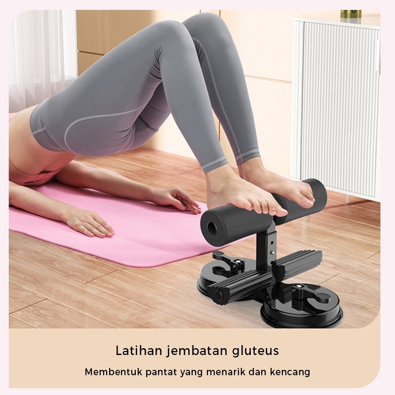 GOKOTTA Paket Workout Home Gym Matras Fitness + Resistance Band + Sit Up Assistant /Bundling Yoga & Fitness Matras Yoga + Yoga Strap + Sit Up Bar Portable / Cocok untuk Pemula - Gambar 4