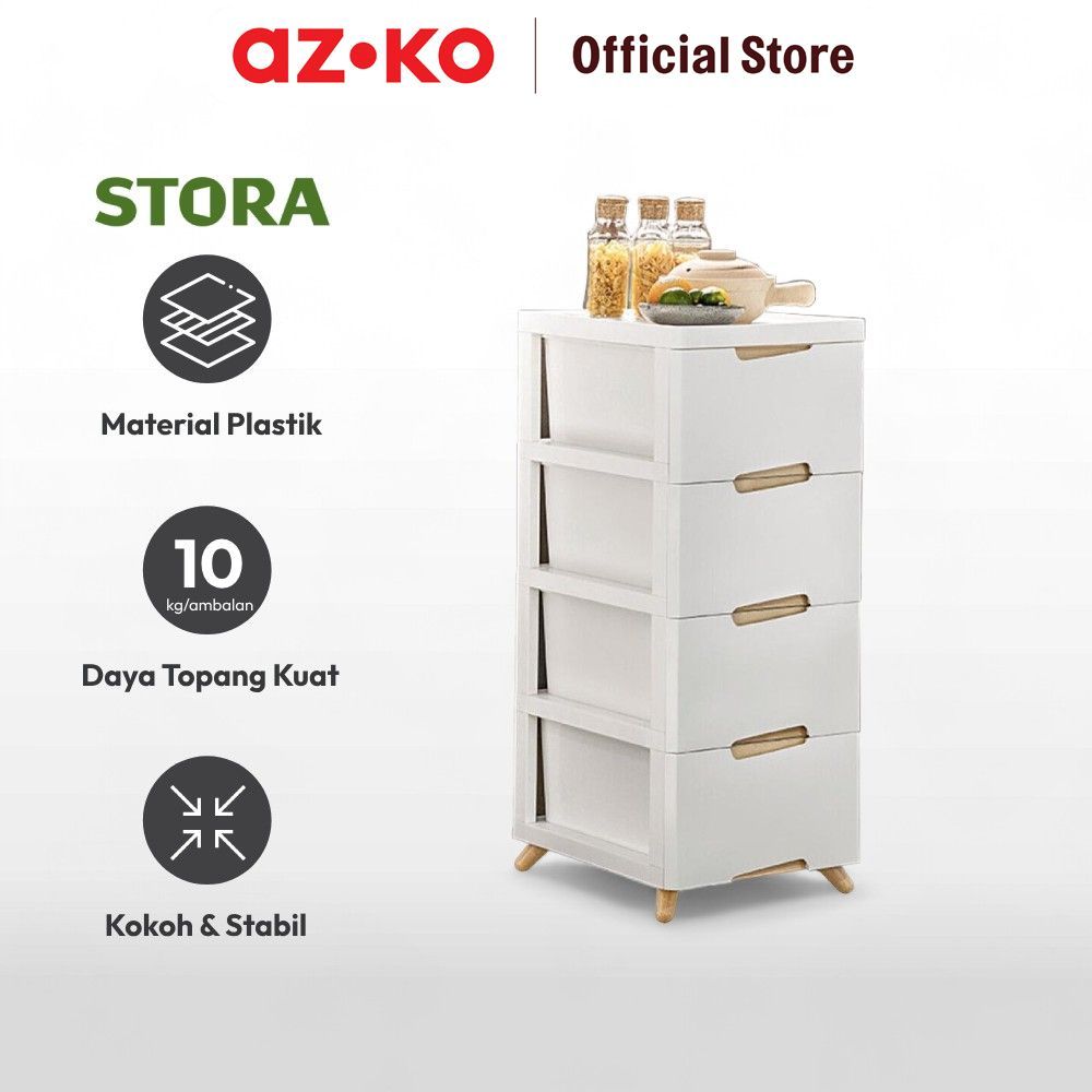 AZKO Stora Bevel Laci Penyimpanan Cabinet Lemari Laci Dresser Storage Drawer Laci Baju Organizer Pakaian - Gambar 3
