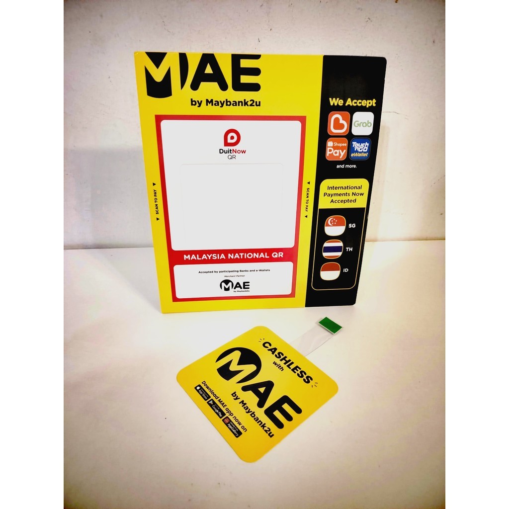 MaybankQRPay, TNG, GrabPay, Boost QRcode Standee | Shopee Singapore