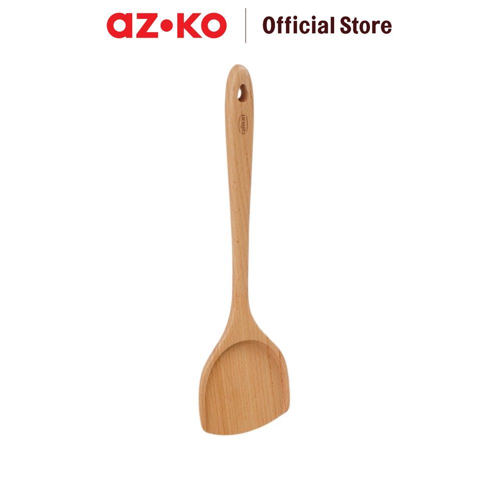 AZKO Culinart Spatula Kayu Beech 33 cm - Cokelat Alat Masak Cookware Sutil Sudip Sodet - Gambar 2