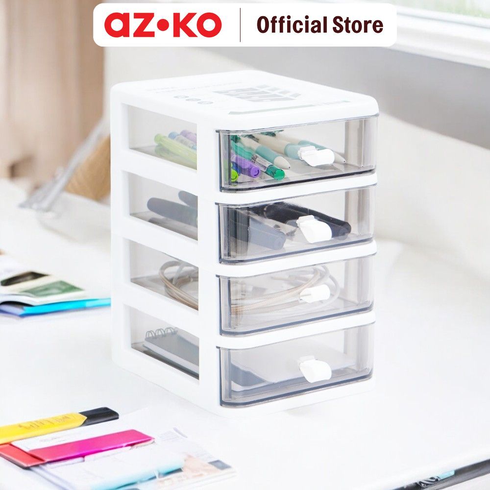 AZKO Stora Laci Organizer Penyimpanan Mini Tingkat Desk Drawer Organizer Tempat Alat Tulis Desk Storage Laci Meja