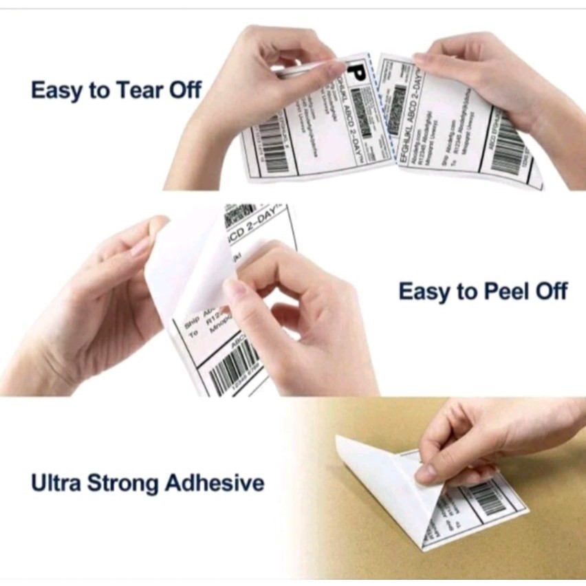 AFL  100MM X 100MM X 500PCS / KERTAS PRINTER RESI LABEL STIKER THERMAL - Gambar 3