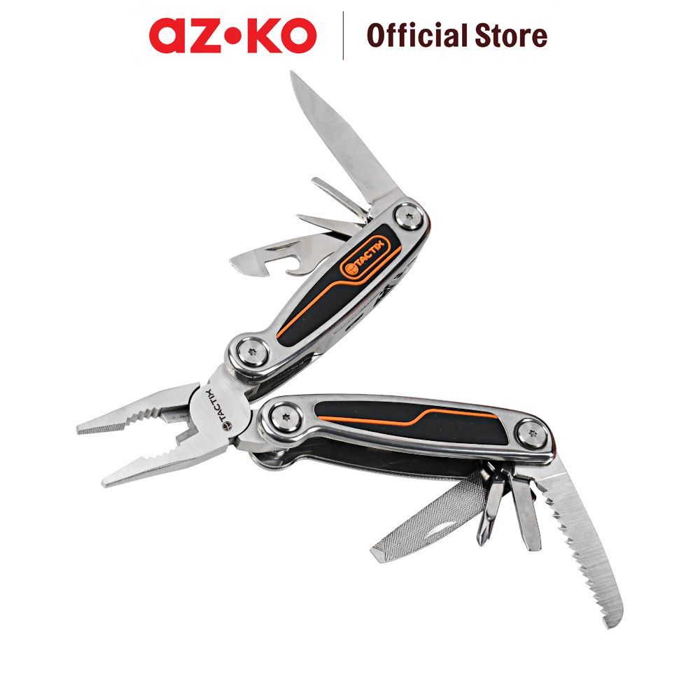AZKO Tactix Alat Saku Tang Mini Serbaguna 15in1 Pisau Lipat Saku Pocket Knife Perlengkapan Outdoor Peralatan Kemping Survival Knife