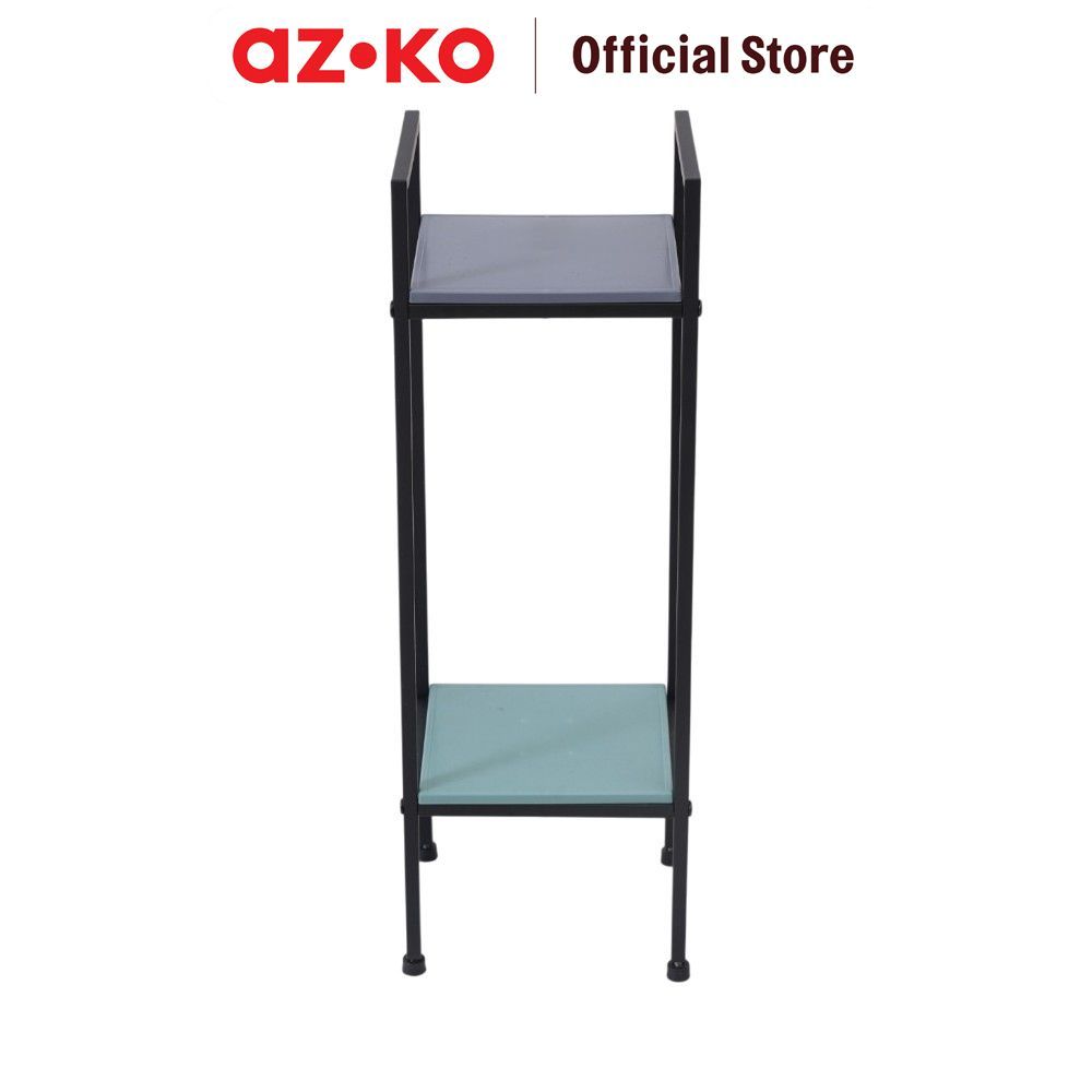AZKO Soleil Verde Rak Tanaman 2 Tingkat Square - Mix Rak Bunga Plant Stand Rak Taman Stand Pot Rak Dekorasi Outdoor - Gambar 3