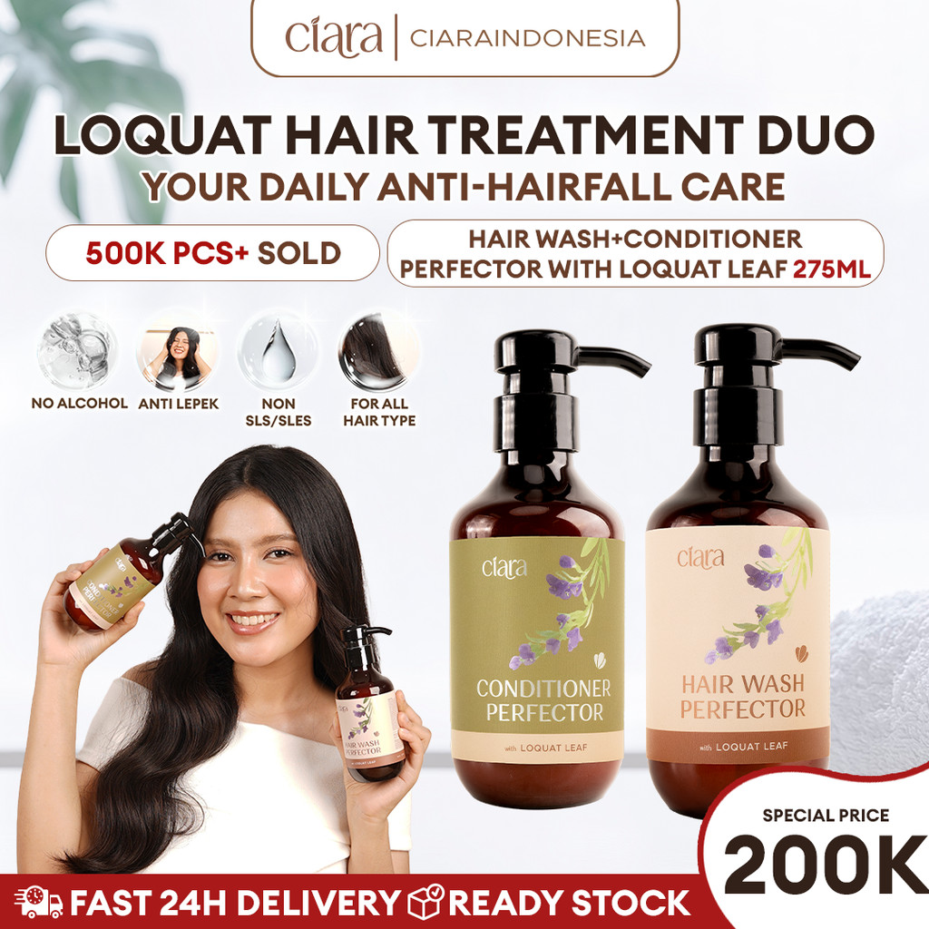 Ciara Hair Wash X Conditioner Perfector With Loquat Leaf Kondisioner rambut rusak conditioner rambut bercabang rambut paatah conditioner rambut rusak rambut ketombe conditioner hair fall shampo rambut kering hair wash sampo rambut rusak sampo ketombe