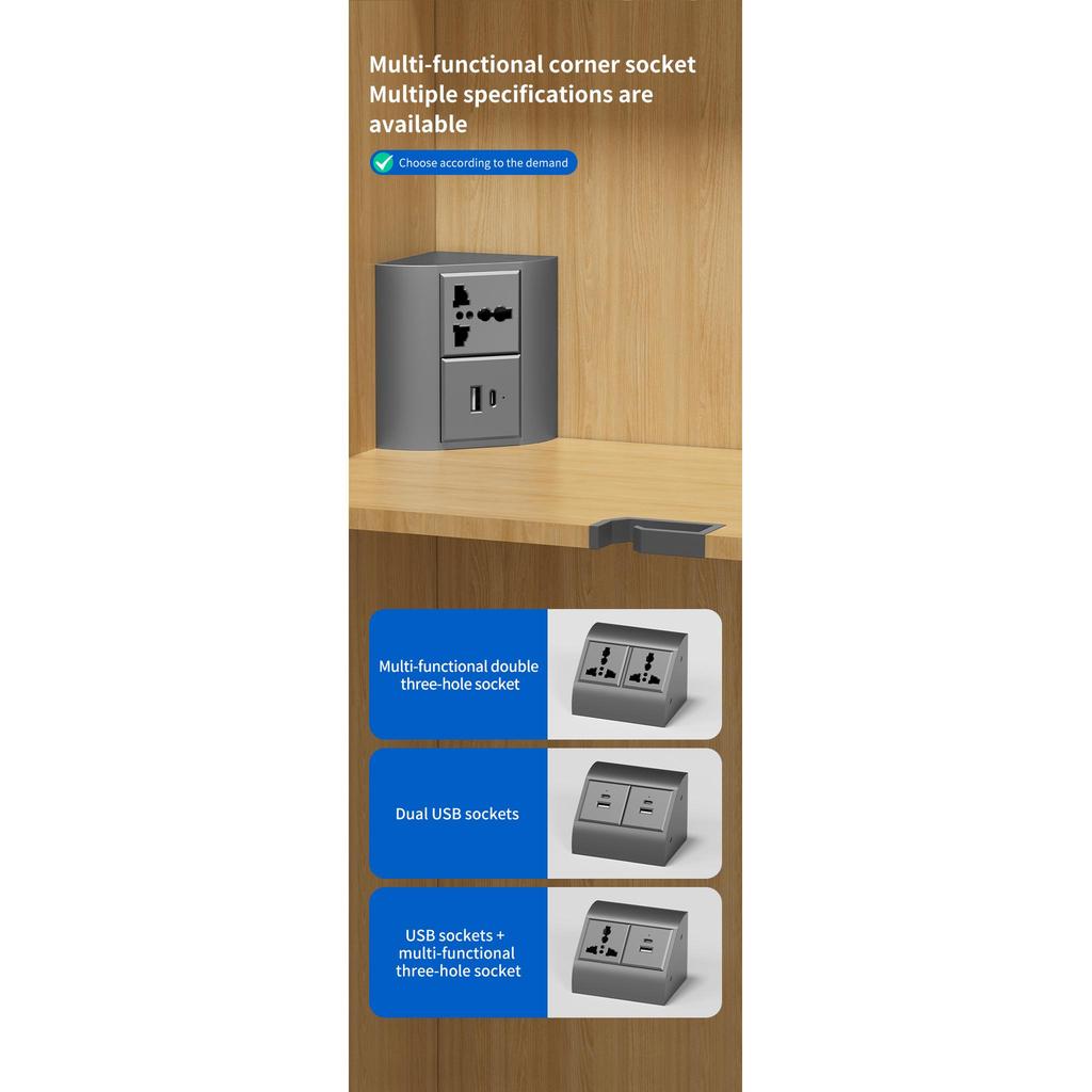 FUNAYA Bathroom Mirror Cabinet Corner Socket Plug Laboratory Universal ...