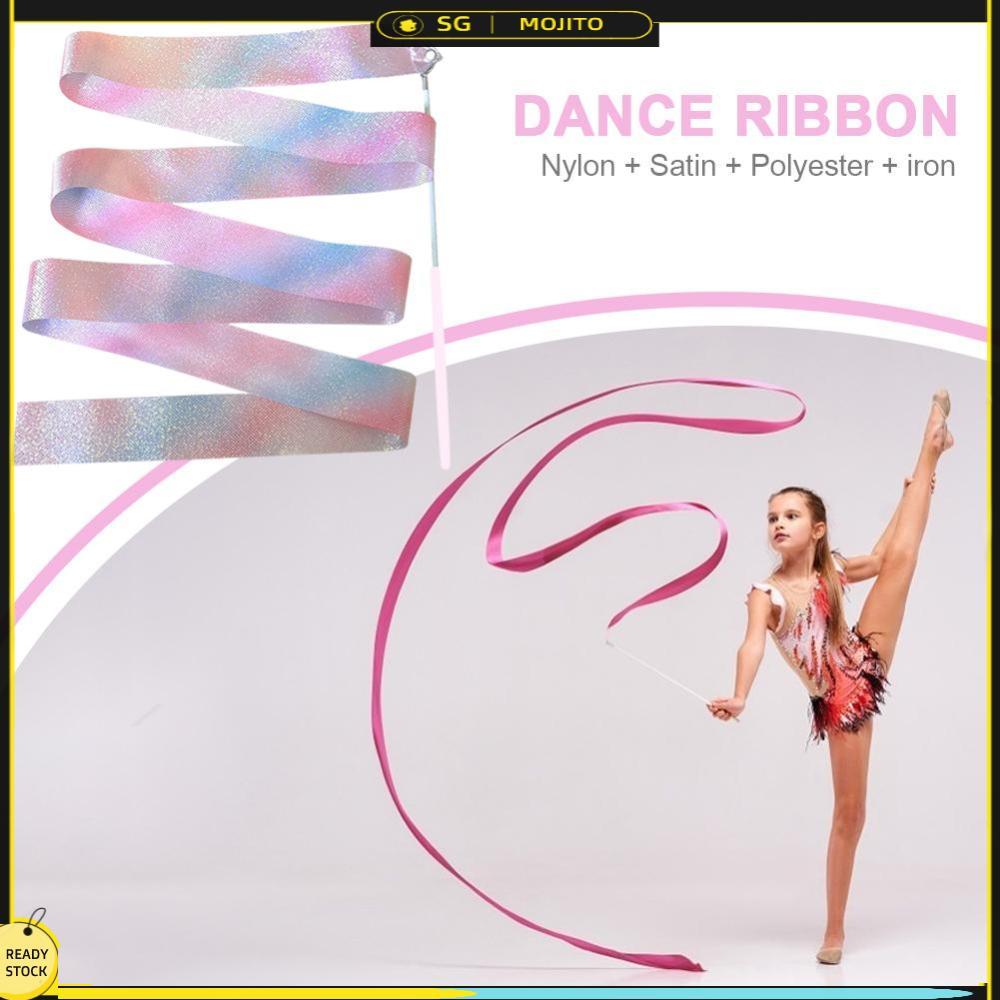 2M Dance Ribbon Stage Show Prop with Twirling Stick Kid Sport ...