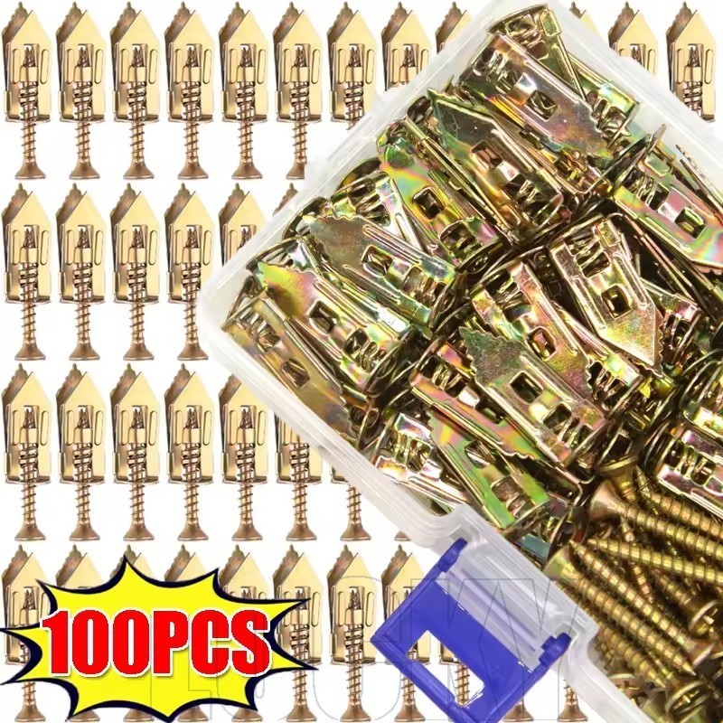 20/50/100 Sets High-Strength Expansion Screw - Solid Serrated Thorny ...