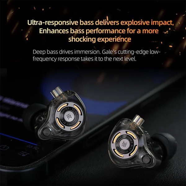 KZ Gale Ultra Linear Dynamic Driver Ergonomic In Ear Monitor Earphone - Gambar 2