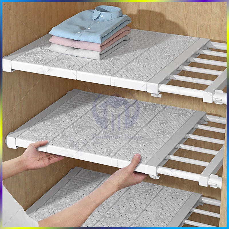 YOULITE Extendable Wardrobe Shelf Organizer/Adjustable Closet Organiser ...