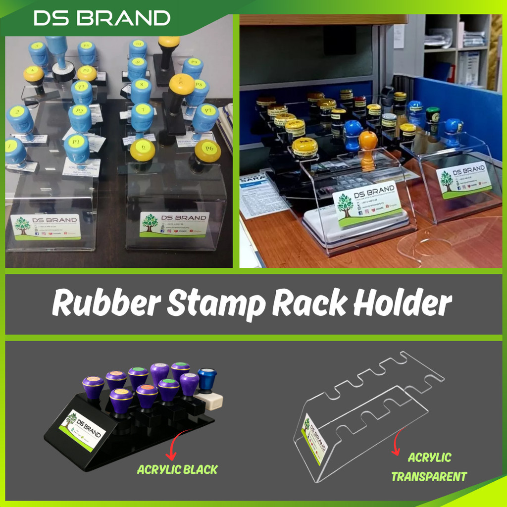 Rak Cop Getah Acrylic / Rubber Stamp Stand Holder Organizer DS BRAND D1 ...