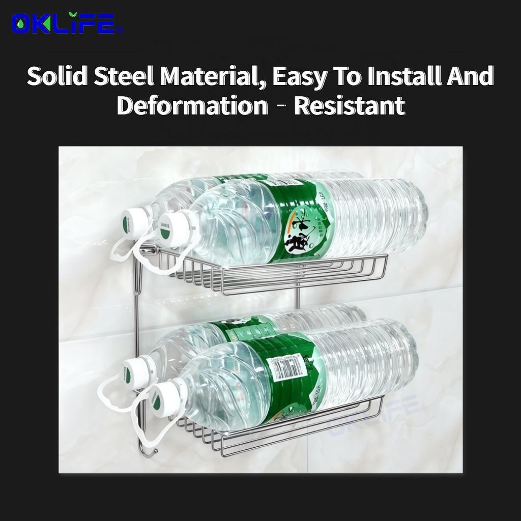 Wall Mount No Drill Storage Shelf Stainless Steel Foldable Multi‑Layer Organizer for Kitchen Spice Container view 4