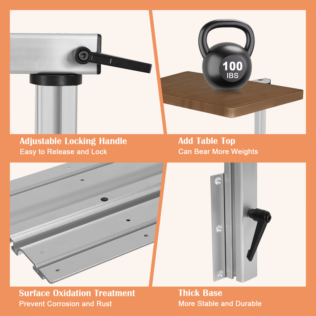 RV Adjustable Table Leg Aluminum Alloy Removable RV Table Leg Height ...