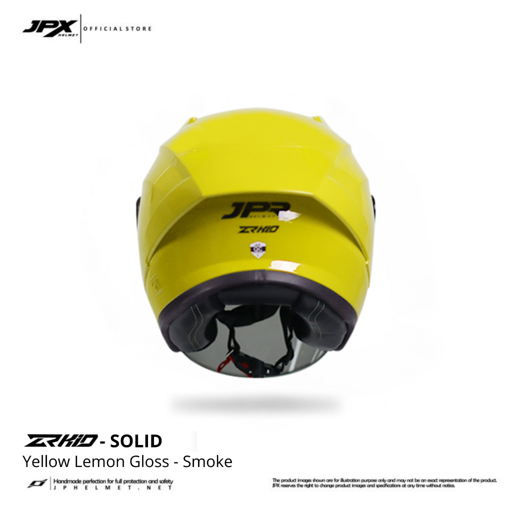 Helm Halfface JPR ZR Kidz Original Full ABS SNI - Yellow Lemon Gloss - Gambar 3