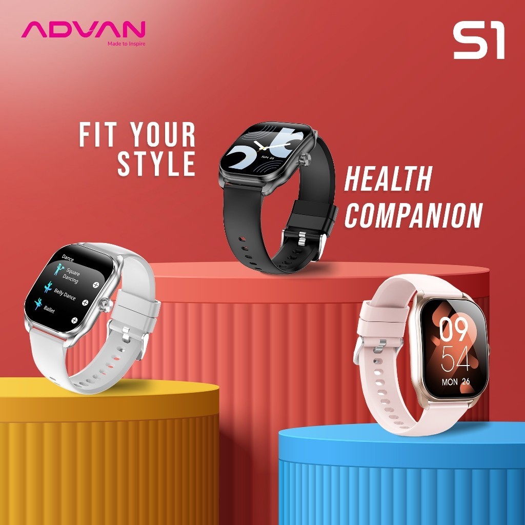ADVAN Smartwatch S1 V2 / S1 V-2 IPS 2.01” Curve Display with Ai Voice Bluetooth Calls 100+ Sports Modes Long-lasting Battery - Gambar 4