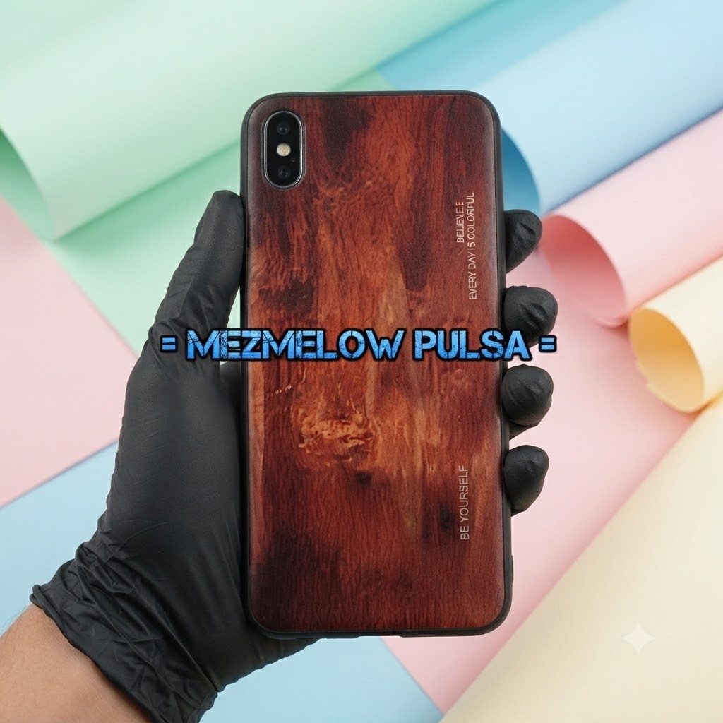 Casing Wood Grain Glass Motif Kayu Caseng Hard Case XIAOMI REDMI 7A