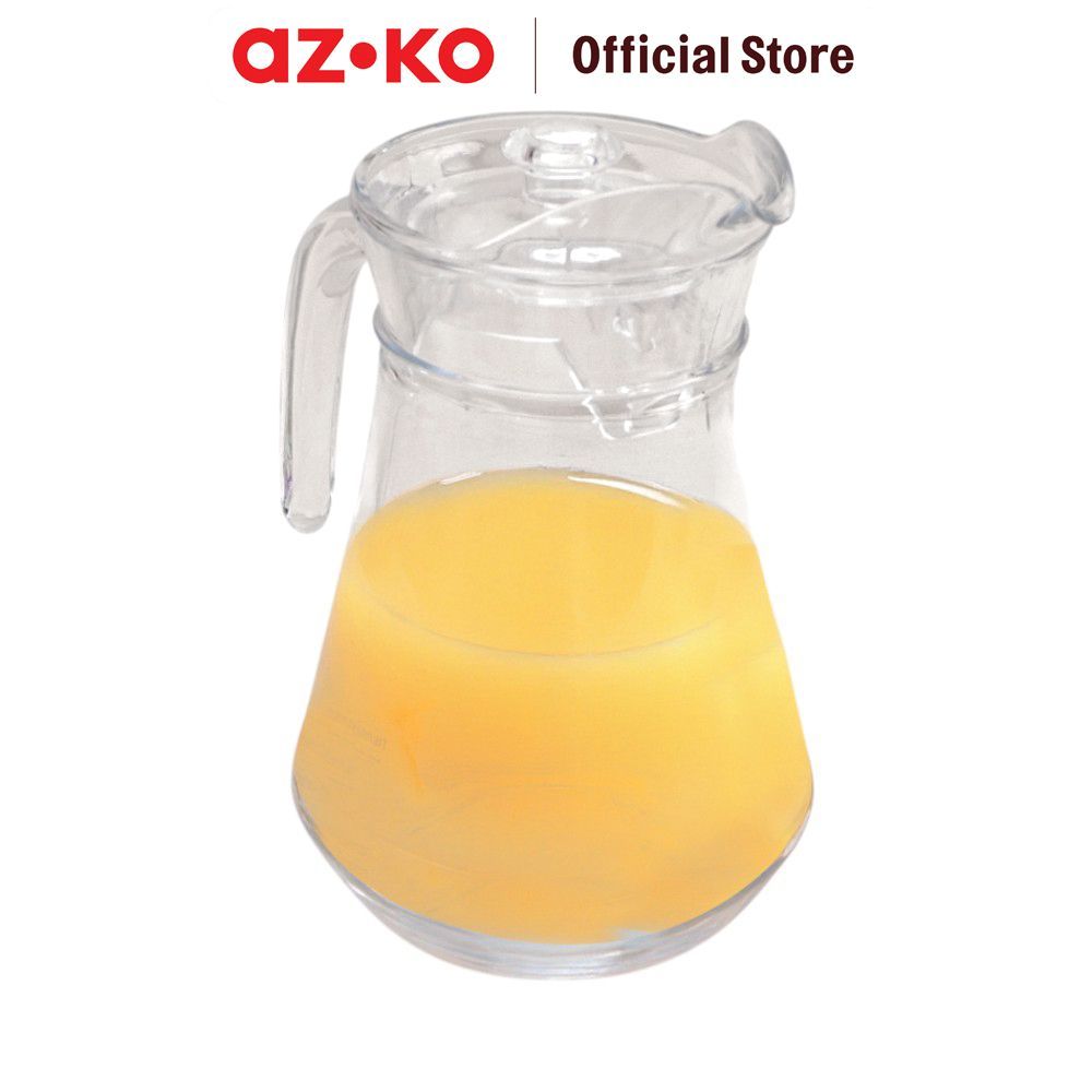 AZKO Culinart Teko Minum Kaca Dengan Tutup 1.4 Liter Transparan Water Jug Pitcher Air Carafe Minum Jug Rumah