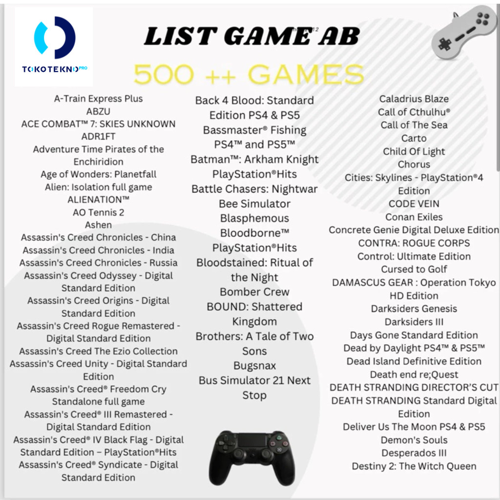 SONY PlayStation 5 PS5 / PS-5 / PS 5 Slim Disc Version / Digital Version Free Full Games - Gambar 3