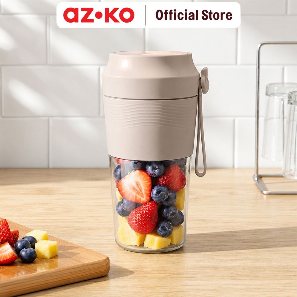 AZKO Kris Blender Portabel 300 ml 50 Watt Food Blender Mesin Penghalus Electric Blending Machine Mixer Dapur Smoothie Maker