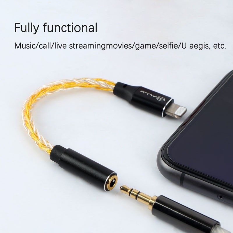 JCALLY JM08L / JM-08L / JM 08 L Kabel Audio Iphone CONVERTER + Dongle DAC Lightning to Jack 3.5mm MFi Lightning Audio Converter Adapter 3,5mm Jack - Gambar 3