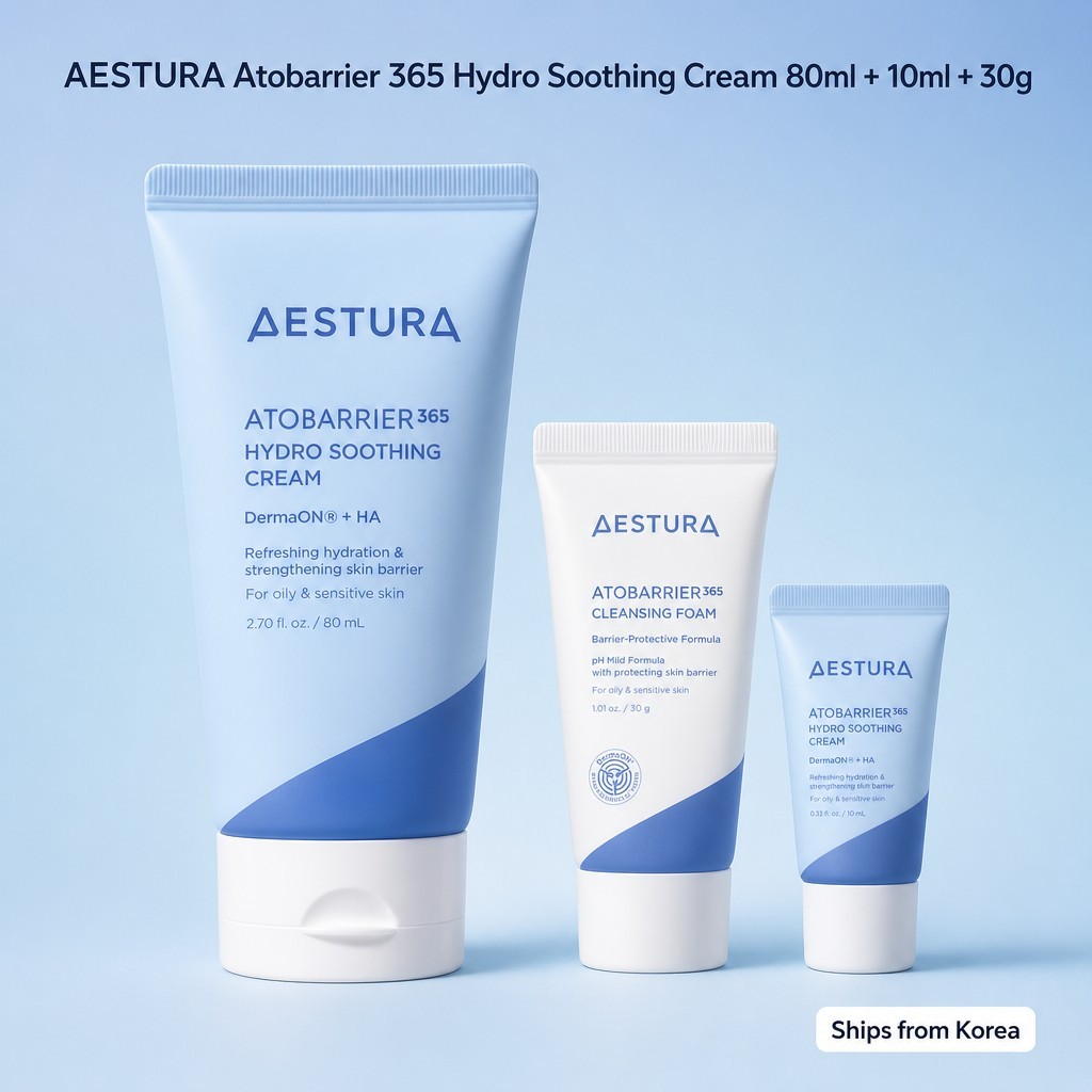 AESTURA Atobarrier 365 Hydro Soothing Cream 80ml Set | Hydrating ...