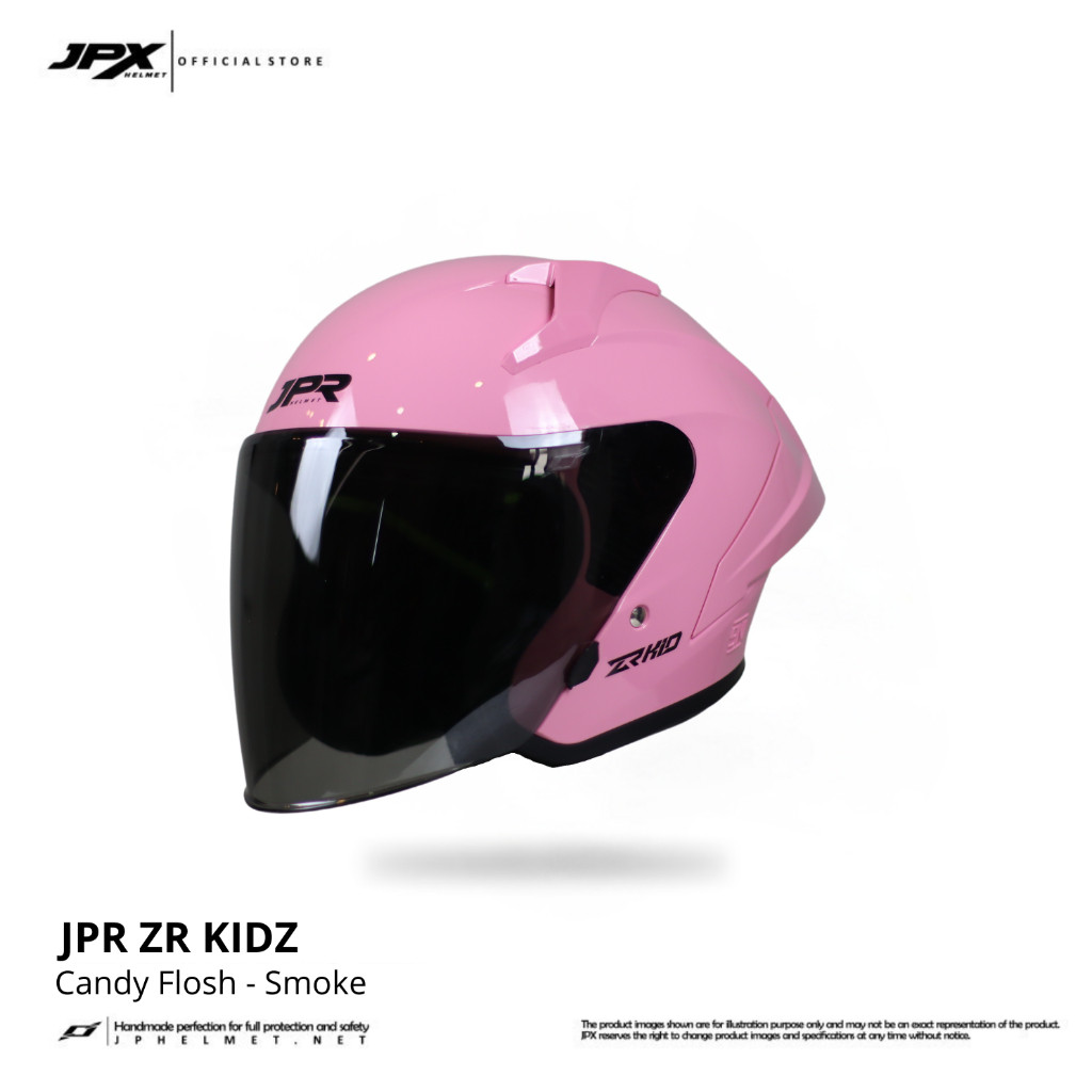 Helm Halfface JPR ZR Kidz Original Full ABS SNI - Candy Flosh - Gambar 3