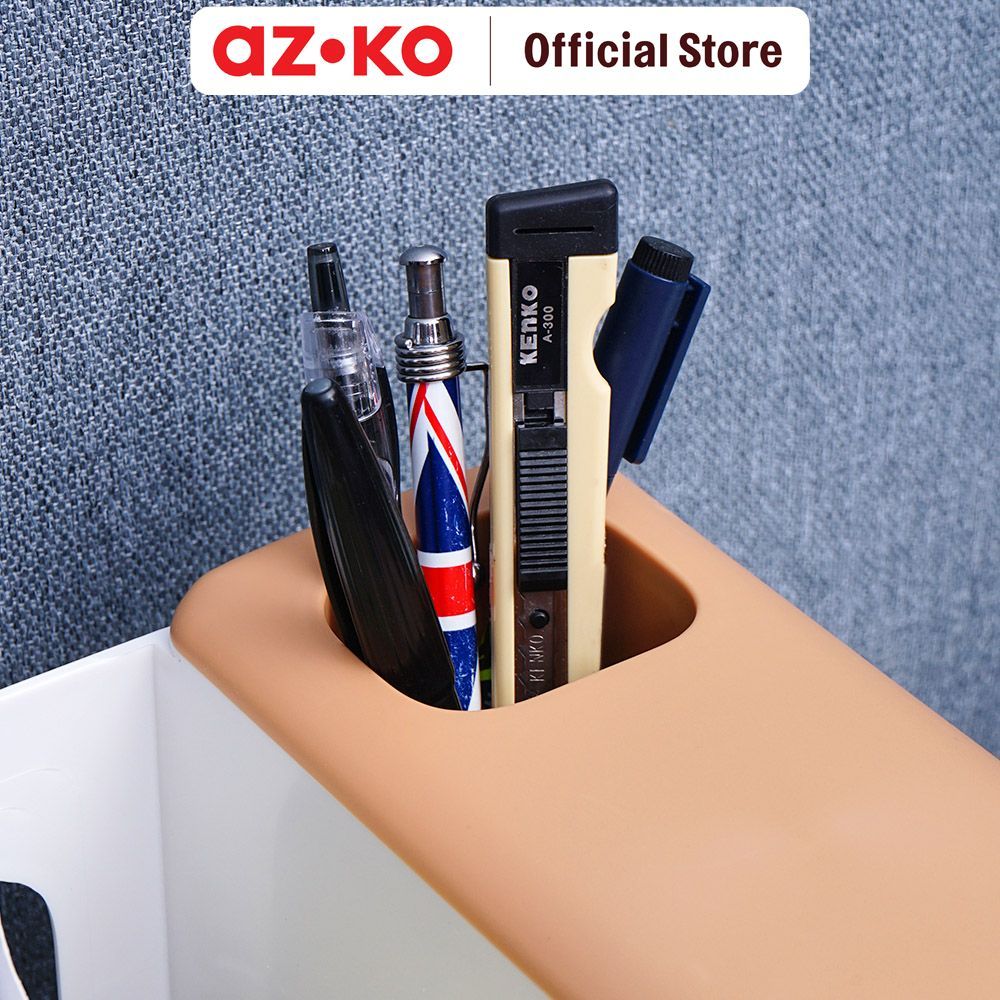 AZKO Stora Wabi Sabi Organizer Meja Dengan Laci Penyimpanan - Mix Desktop Storage Office Stationery Holder Rak Serbaguna - Gambar 3