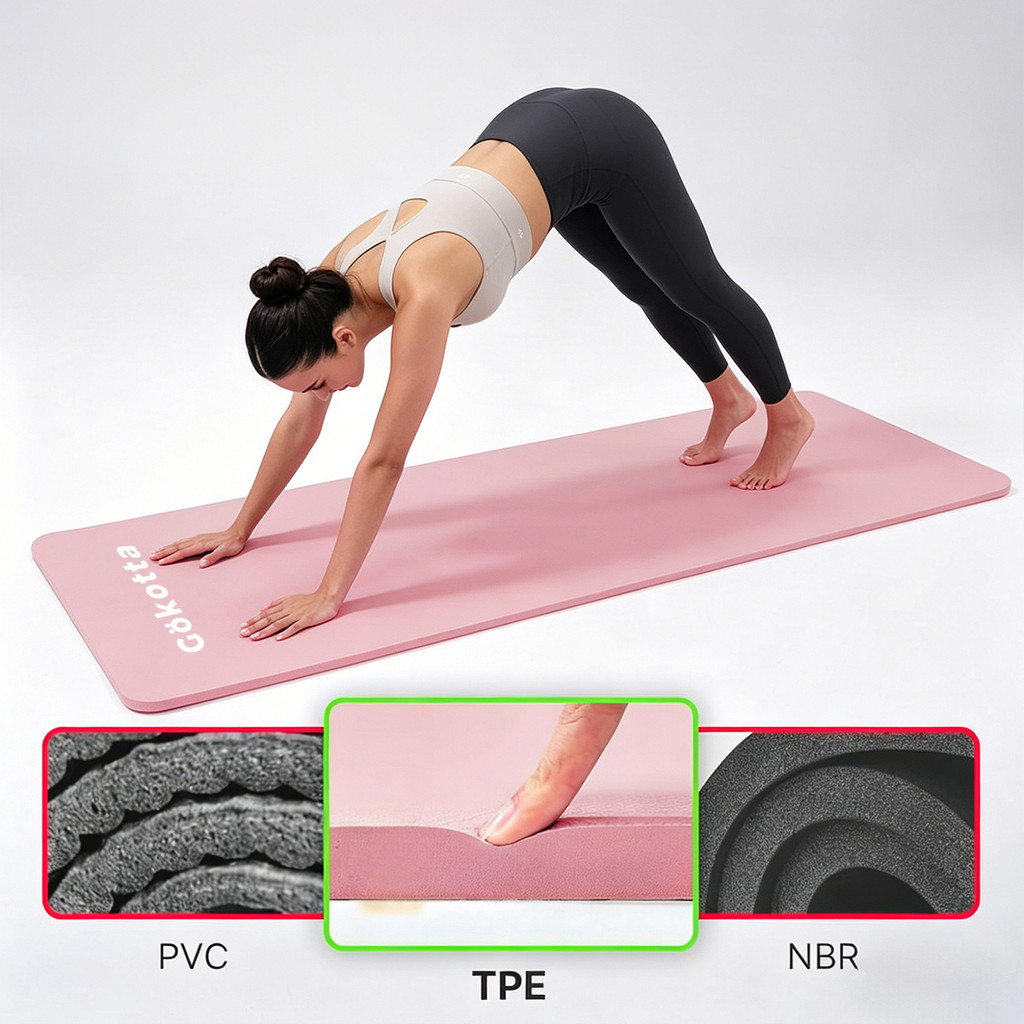 GOKOTTA Bundling Workout Home Gym Matras Fitness + Resistance Band + Sit Up Assistant /Bundling Yoga & Fitness Matras Yoga + Yoga Strap + Sit Up Bar Portable / Cocok untuk Pemula - Gambar 4