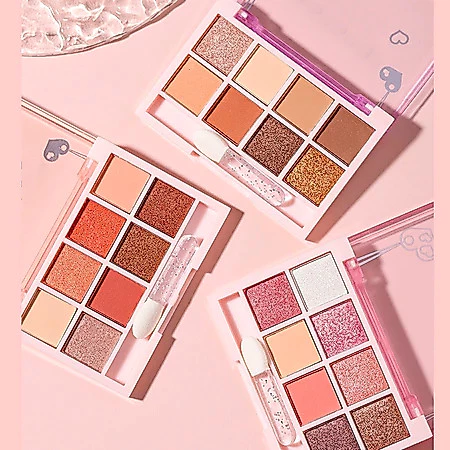 Eyeshadow Palette 8 Warna Matte Shimmer Gratis Kuas Waterproof Tahan Lama Compact Riasan Mata Murah 254 - Gambar 3