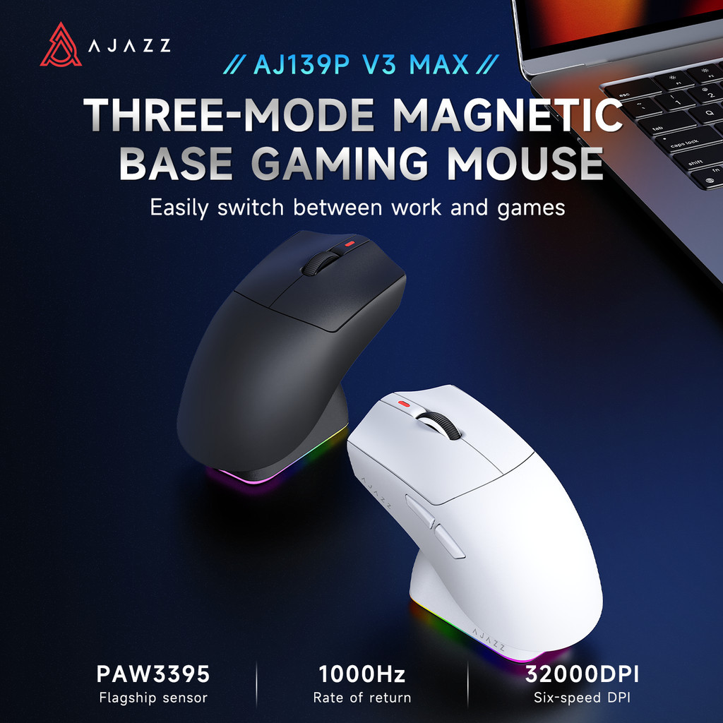 Ajazz AJ139 / AJ-139 P V3 MAX Wireless Gaming Mouse Paw3395 - Gambar 4