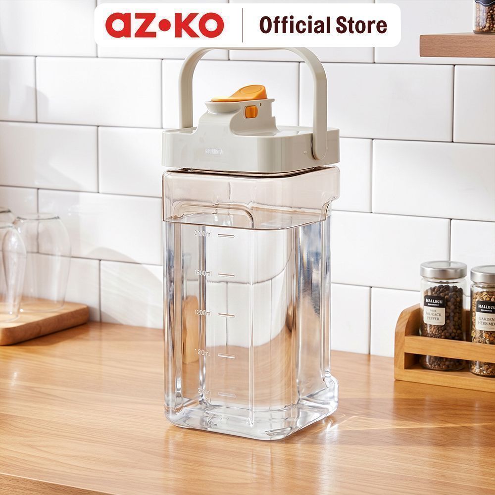 AZKO Culinart Teko Minum Plastik Tap 3.5 Liter - Krem Beige Water Jug Pitcher Air Carafe Minum Jug Rumah