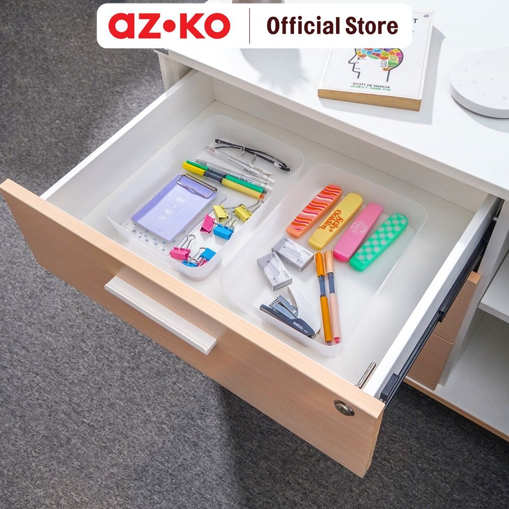 AZKO Stora Organizer Laci 26x18x4.5 cm Set 2 pcs Pembagi Laci Sekat Drawer Organizer Tray Laci