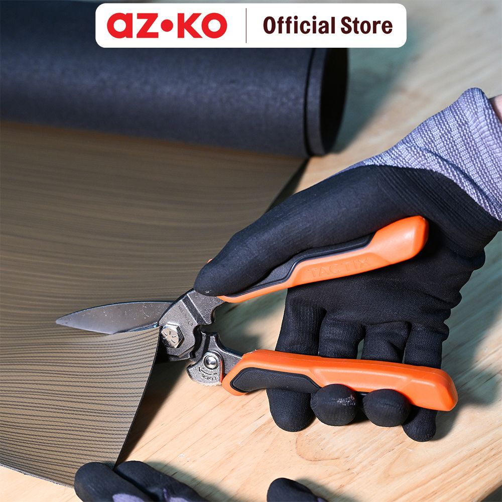 AZKO Tactix Gunting Industrial Serbaguna - Oranye Scissor Shears Snips Alat Potong Pemotong Cutting Tool - Gambar 2