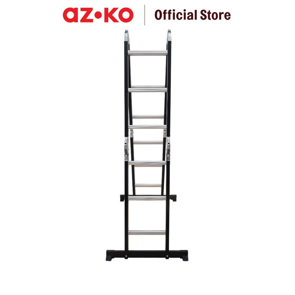 AZKO Krisbow Aluminum Ladder Tangga Lipat Alumunium Folding Ladder Tangga Panjat Ringan Step Ladder Aluminum - Gambar 3