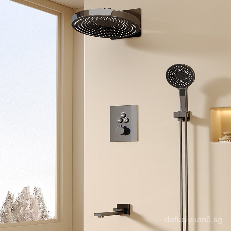 Concealed In-Wall Silent Rain Shower Set Embedded Hidden Inset ...