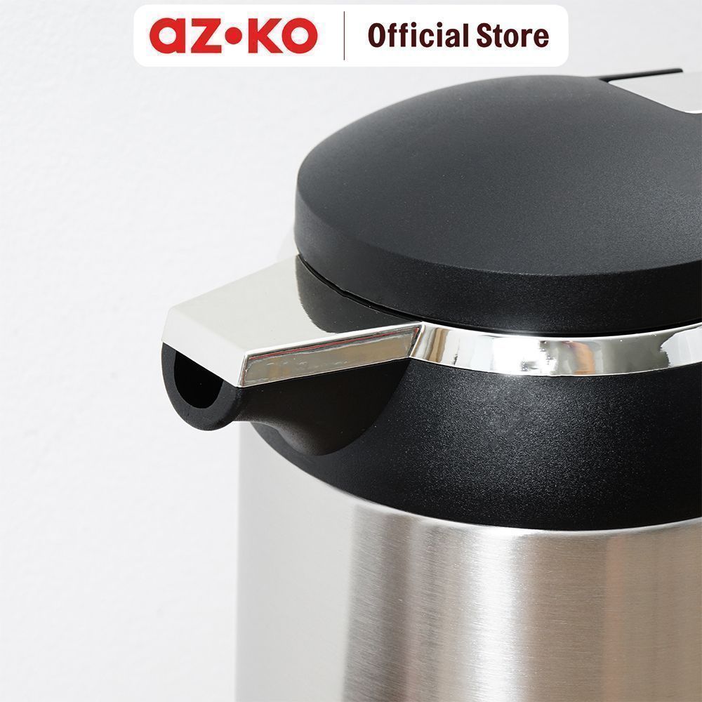 AZKO Culinart Teko Vacuum Flask Stainless Steel 1.9 Liter - Hitam Termos Jug Termos Insulated Server Flask Jug - Gambar 4