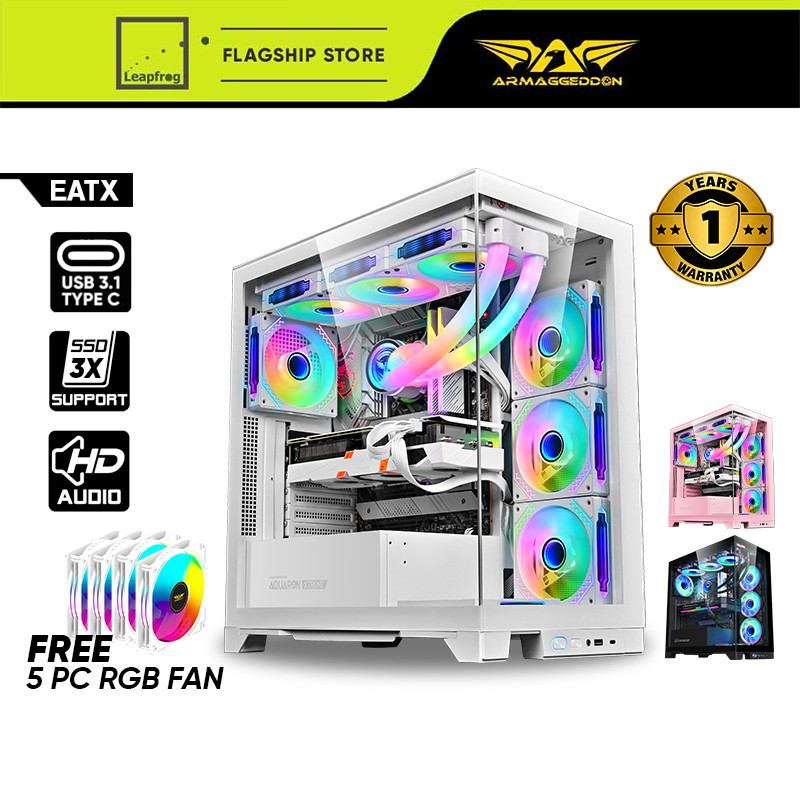 Armaggeddon Aquaron Xtreme EATX Gaming PC Chassis | Transparent | Large ...