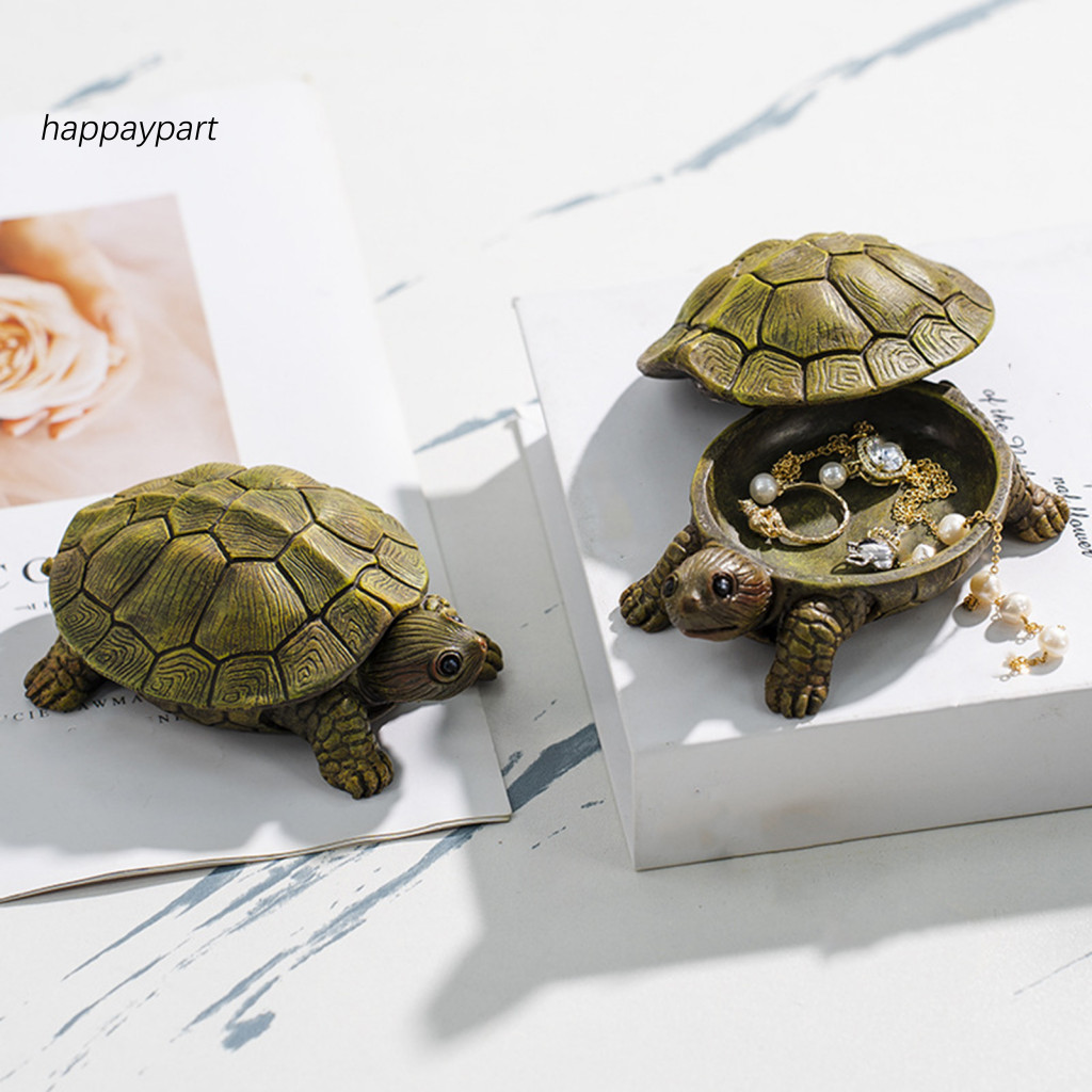 happaypart| Turtle Ring Holder Resin Turtle Trinket Box Southeast Asian ...