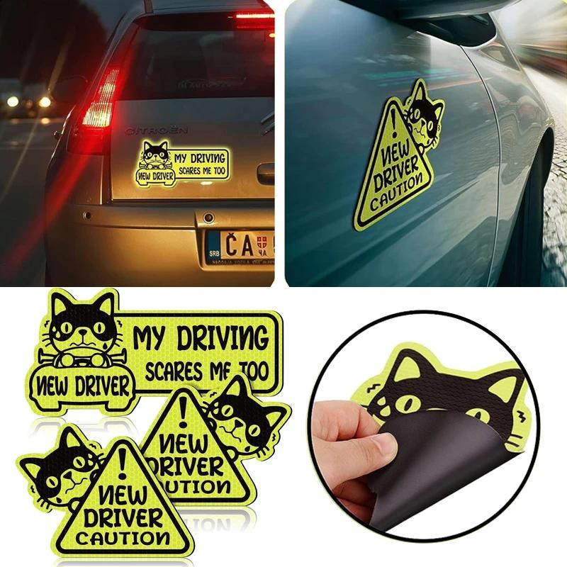 3Pcs Reflective Student Driver Magnet for Car New Sticker Please Be ...