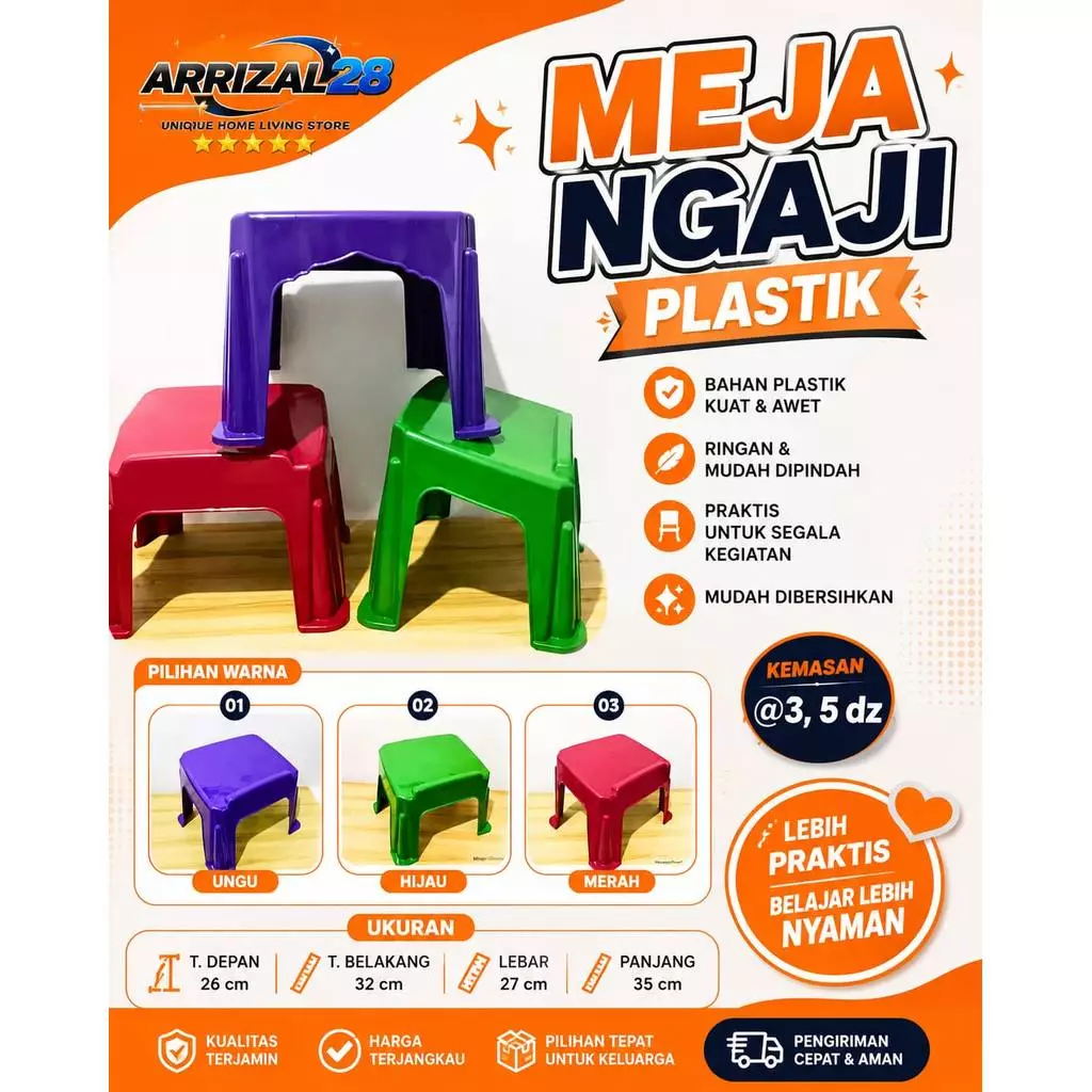 AFL (BUBBLEWRAP) MEJA NGAJI / BELAJAR PLASTIK JSP
